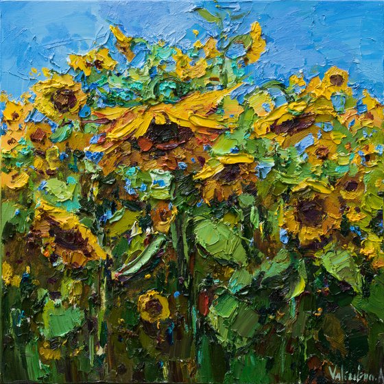 Sunflowers  Original Impasto Oil painting