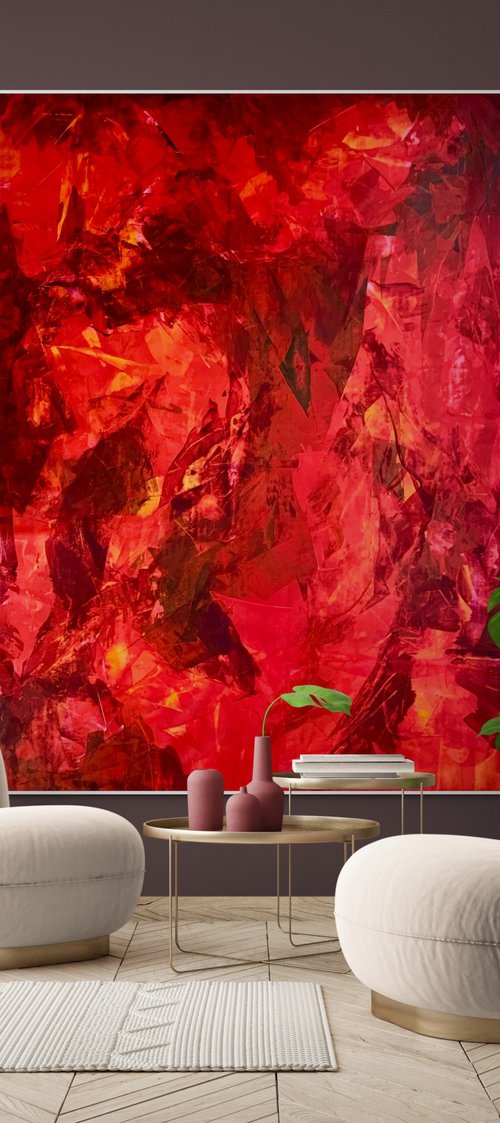 Terra M 3624 red abstract by Anita Kaufmann