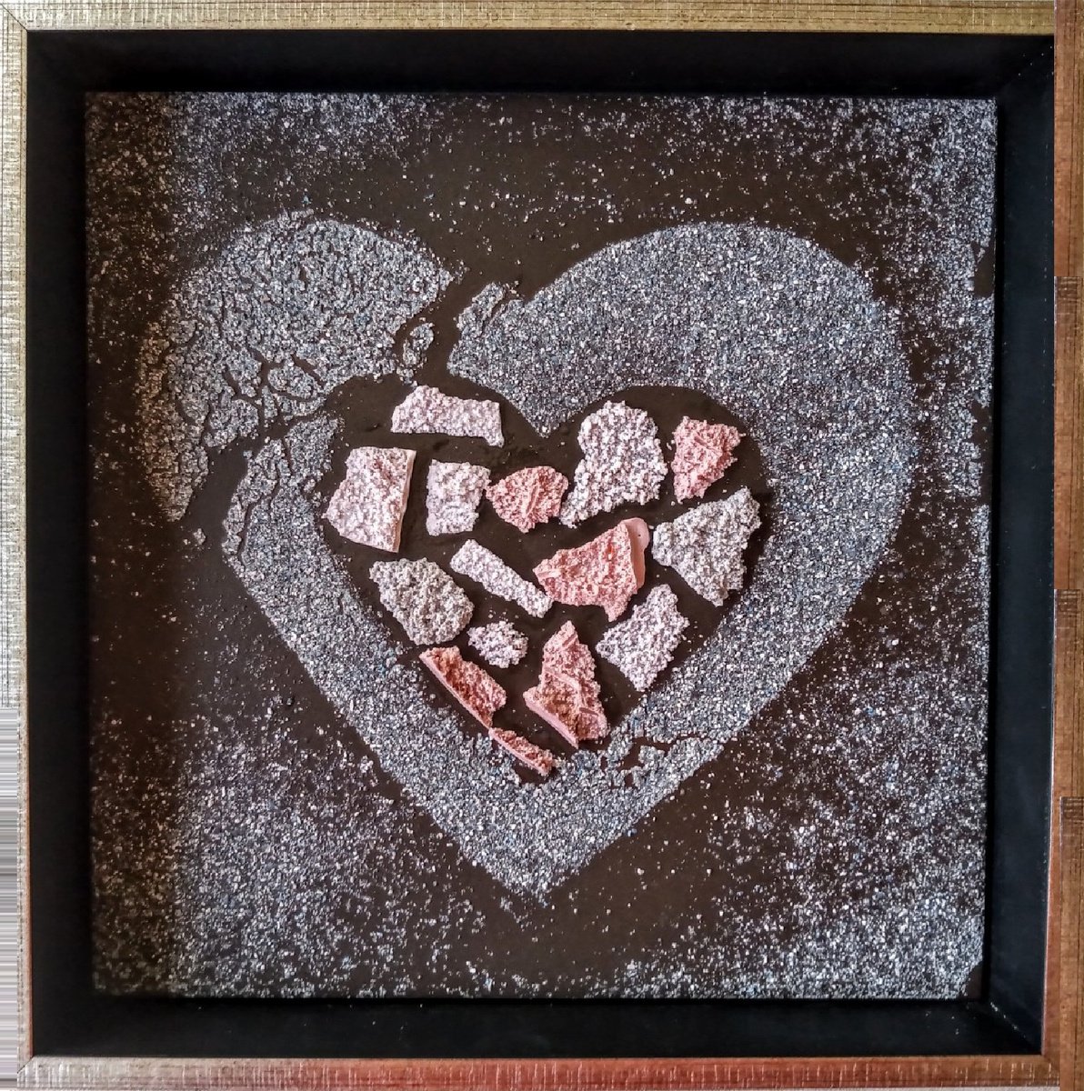 Organic Relief , Silver Heart By Rossitza Trendafilova, 9 X 9, Artwork For Sale On Artfinder