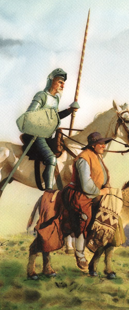 Don Quixote and Sancho Panza XIX by REME Jr.