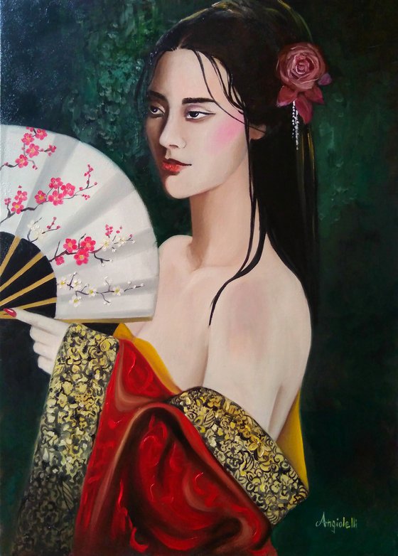 Magico Oriente - Geisha - portrait - oil painting