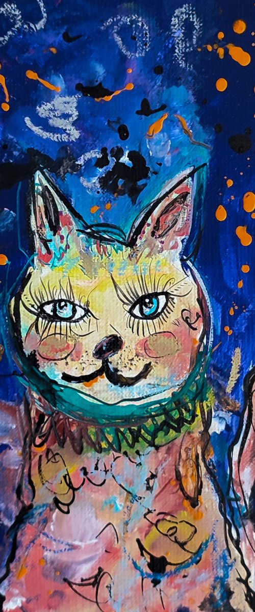 Le chat et la lune by ÂME SAUVAGE