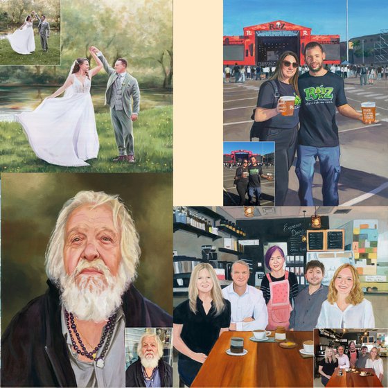Commission oil portrait in realistic style