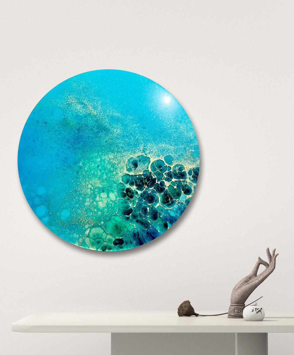 Abstract Landscape Painting By Ana Hefco, 21 X 21, This Is Enough, Original Artwork