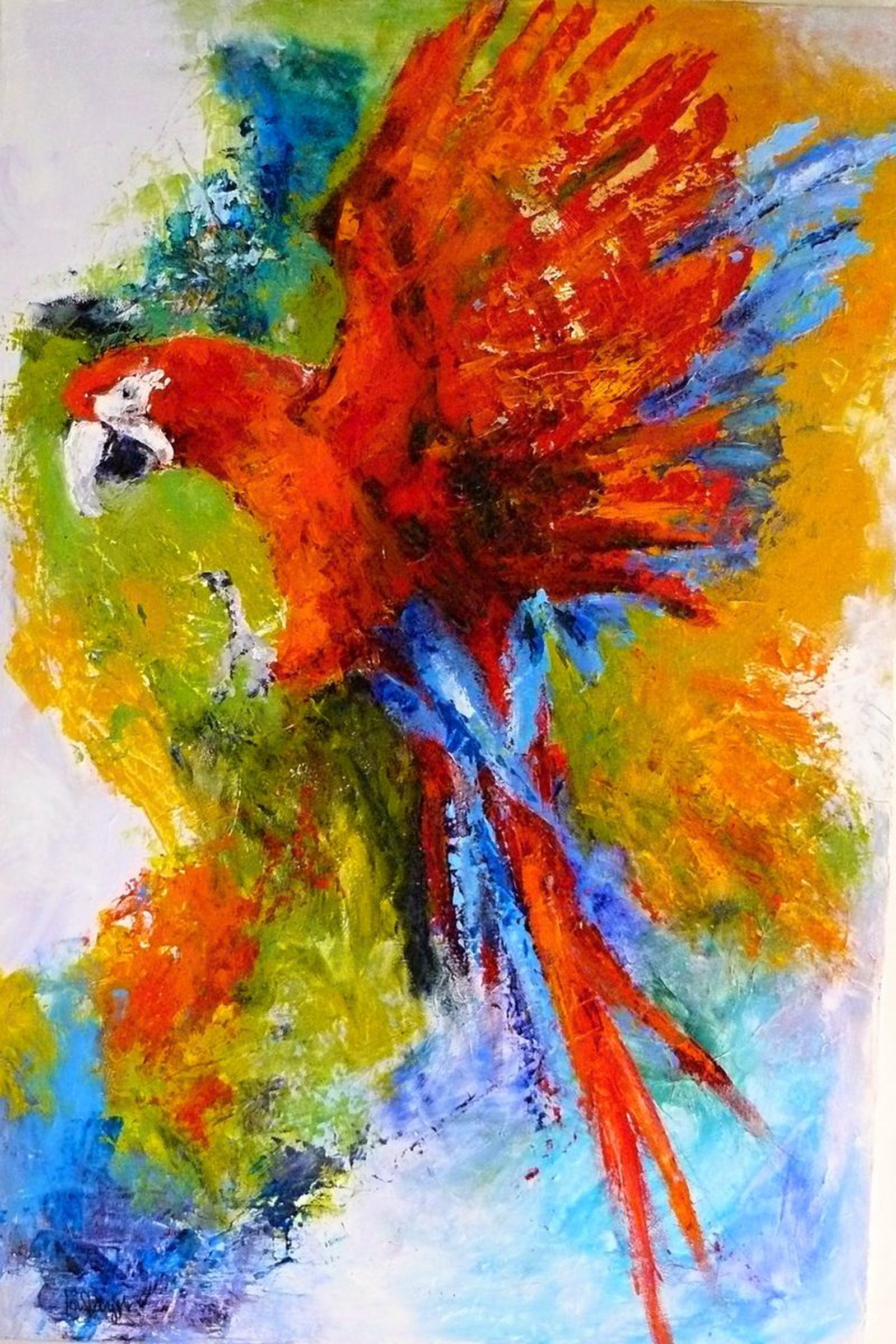 Macaw 2018 Acrylic Painting By Louise Diggle Artfinder