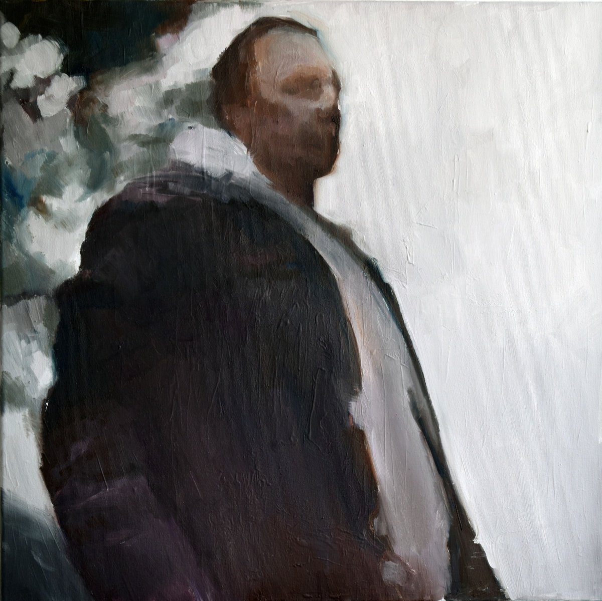 Expressive Portrait Oil Painting By Elina Evstig, 24 X 24, Father