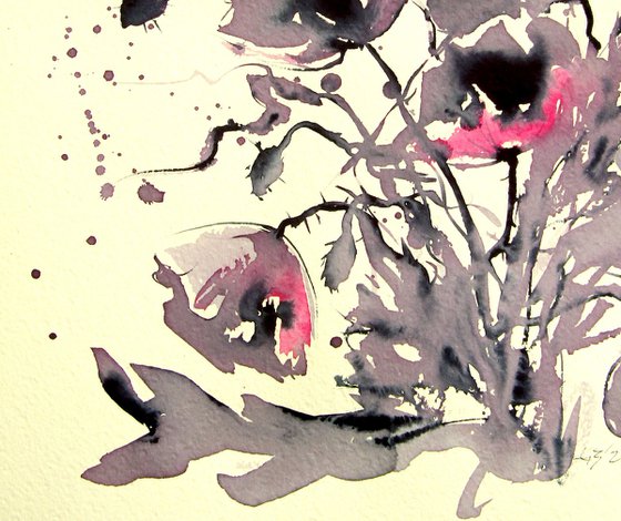 Purple poppies IV