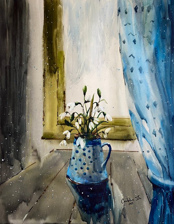 Sold Watercolor “Spring is coming", perfect gift