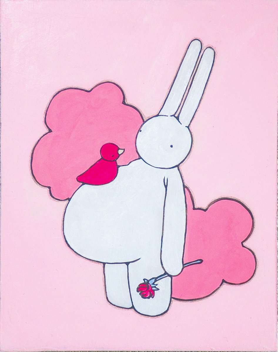 Animal Acrylic Painting By Mr Clement, 6 X 7", A Gaze Upon The Belly I, Original Artwork