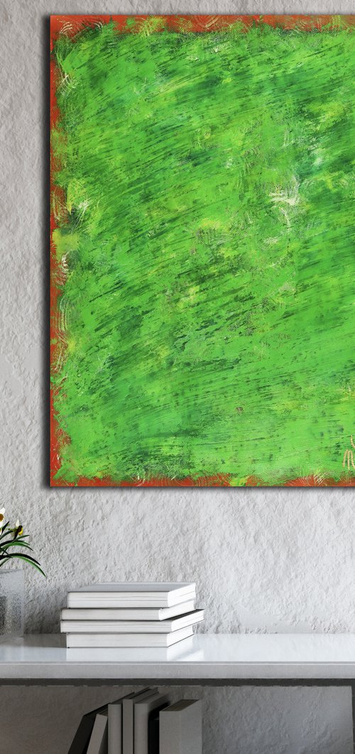 A Green Oasis | Abstract on paper by Nestor Toro