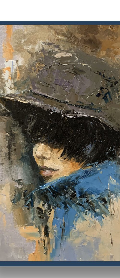 Woman in Hat, Portrait. by Vita Schagen