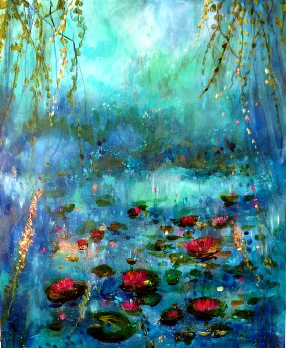 The blue pond 60x 73 cm.