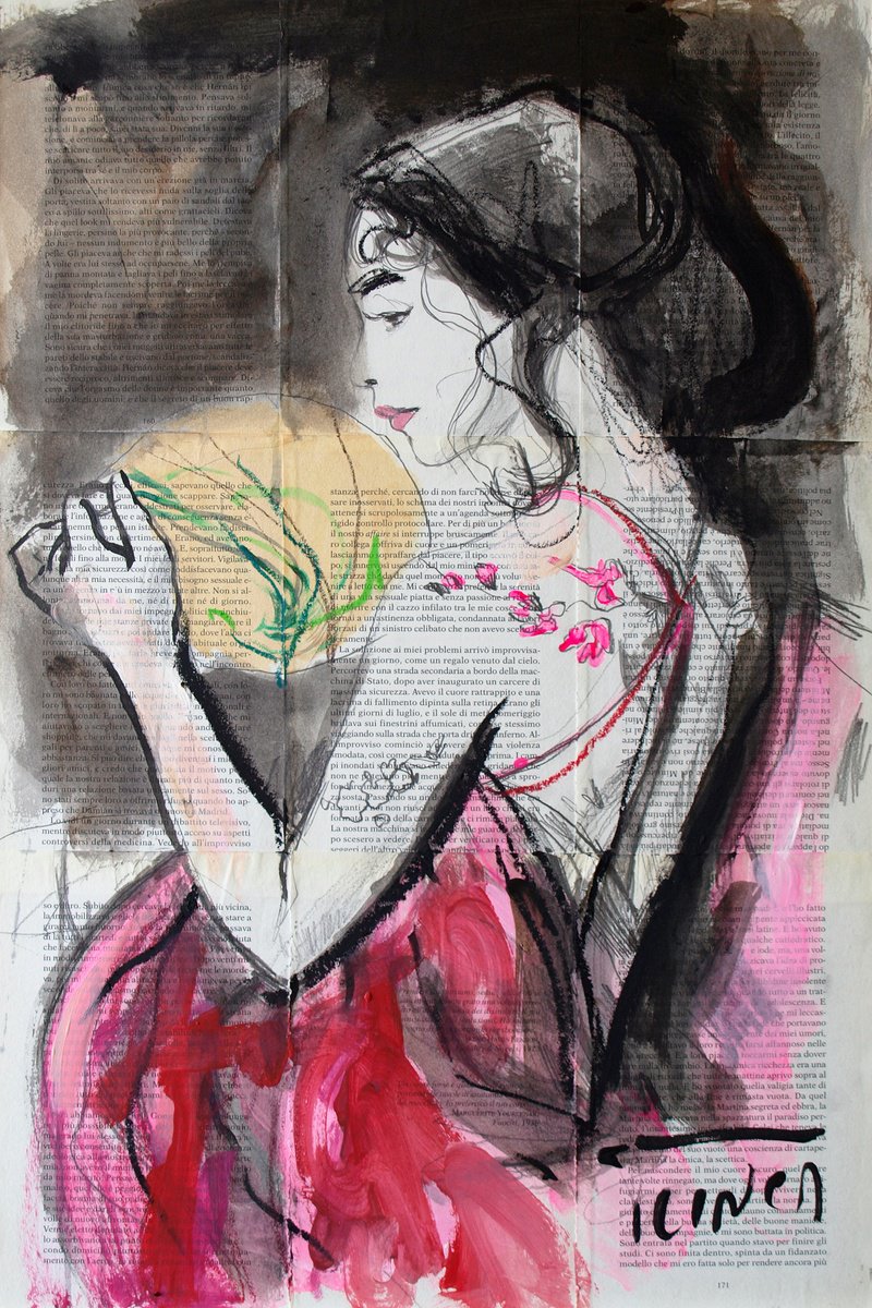 Impressionistic Portrait Painting By Catalin Ilinca, 16 X 24, L