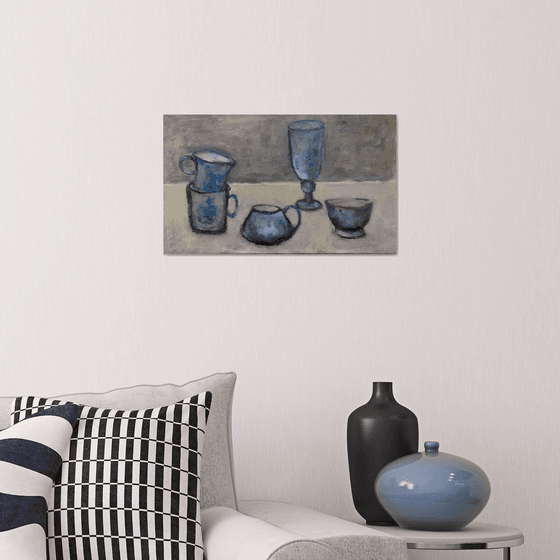 Sketch of the blue cups