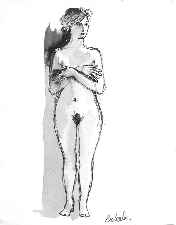 Standing Nude 6, 20x25 cm