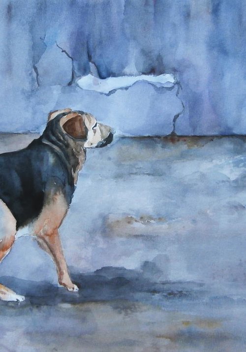 AN UNANPLEASANT ENCOUNTER   /41 x 25 cm by Zoran Mihajlović Muza