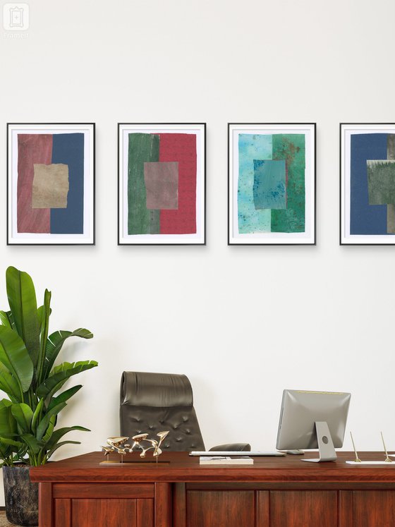Geometric abstract wall art