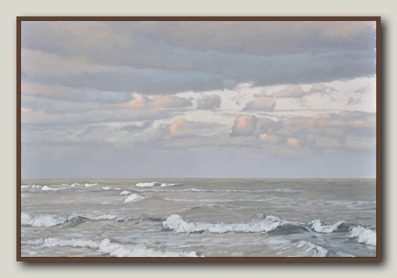 Seascape, evening light