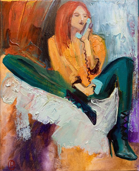 On the phone
