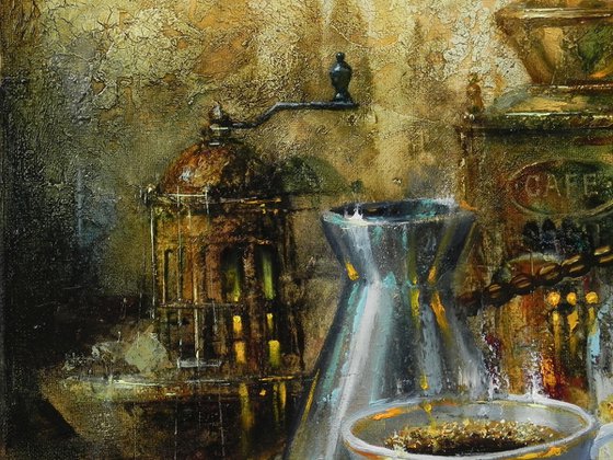 "Coffee house" - Original art