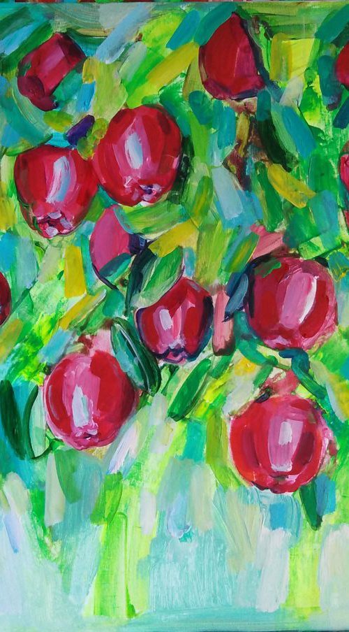 Apple tree-80x60cm. by Olga Pascari