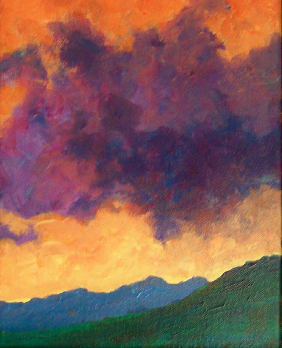 Evening Drama, Rocky Mountains by David J Edwards