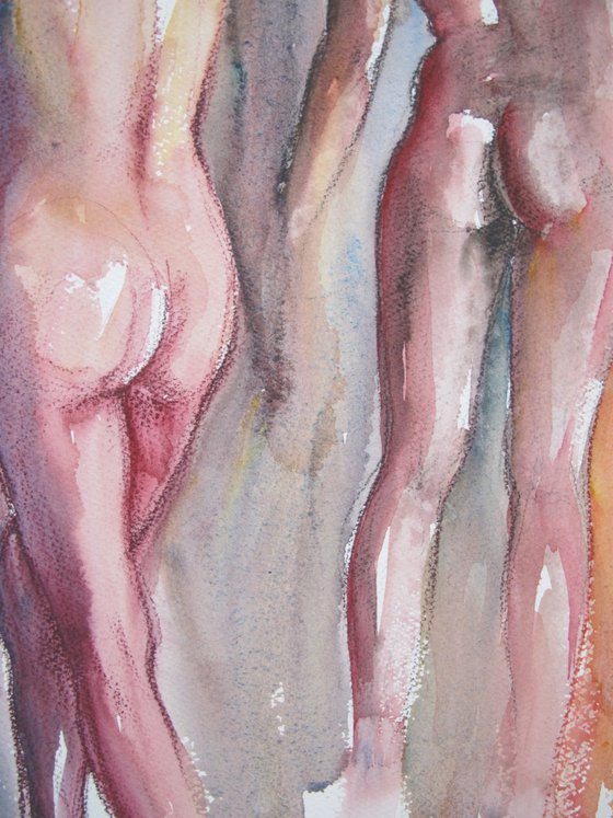 Standing female nudes 2 poses