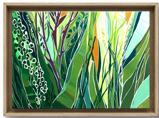 Magic Greenery #4 framed painting