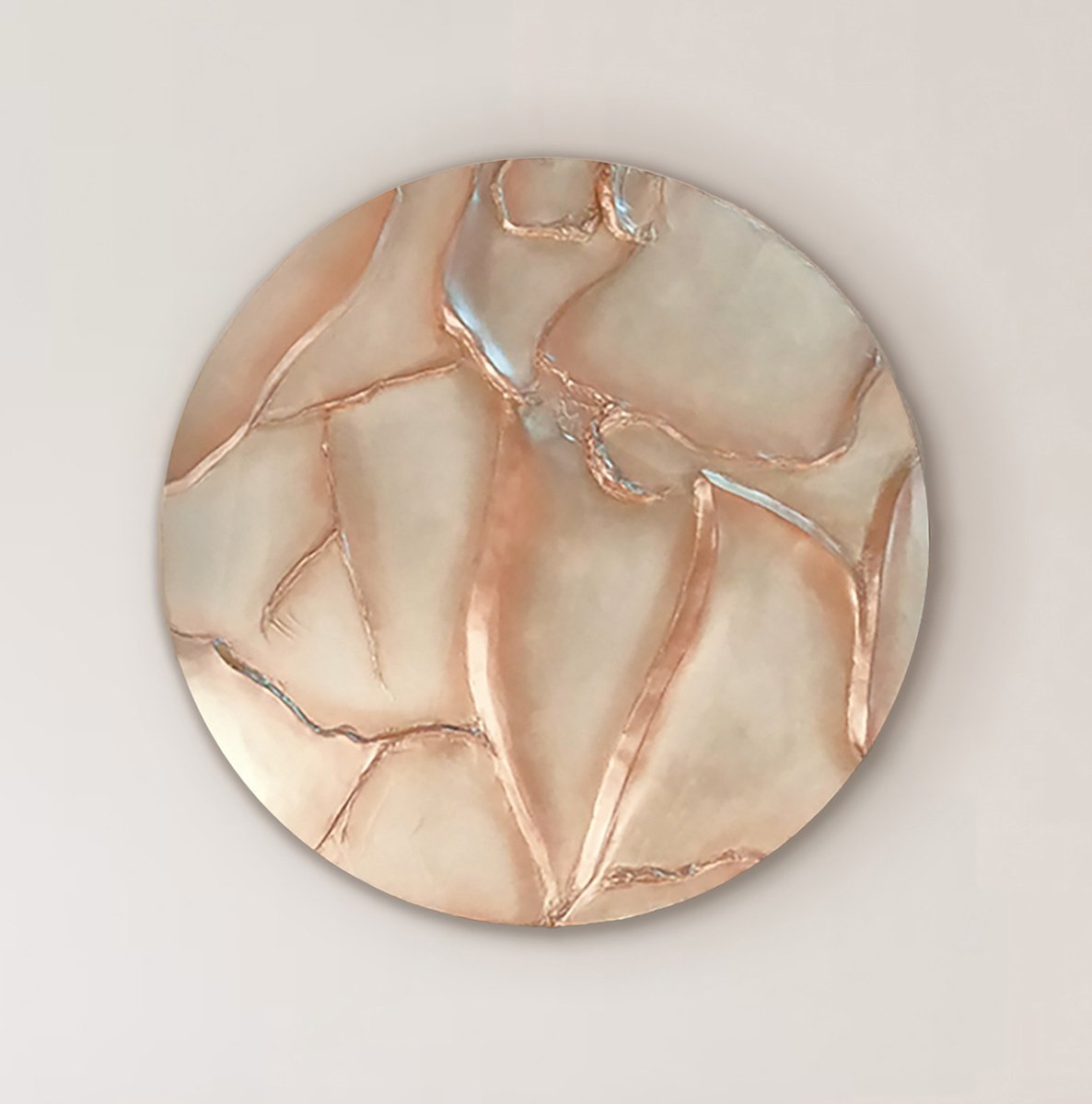 Abstract Painting By Cristina Simeoni, 28 X 28, Silk Moon, Original Artwork