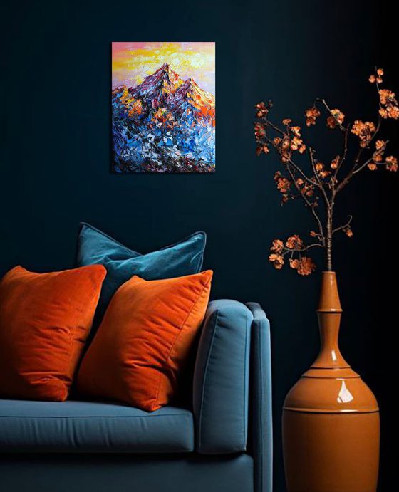 Golden Peaks at Sunset