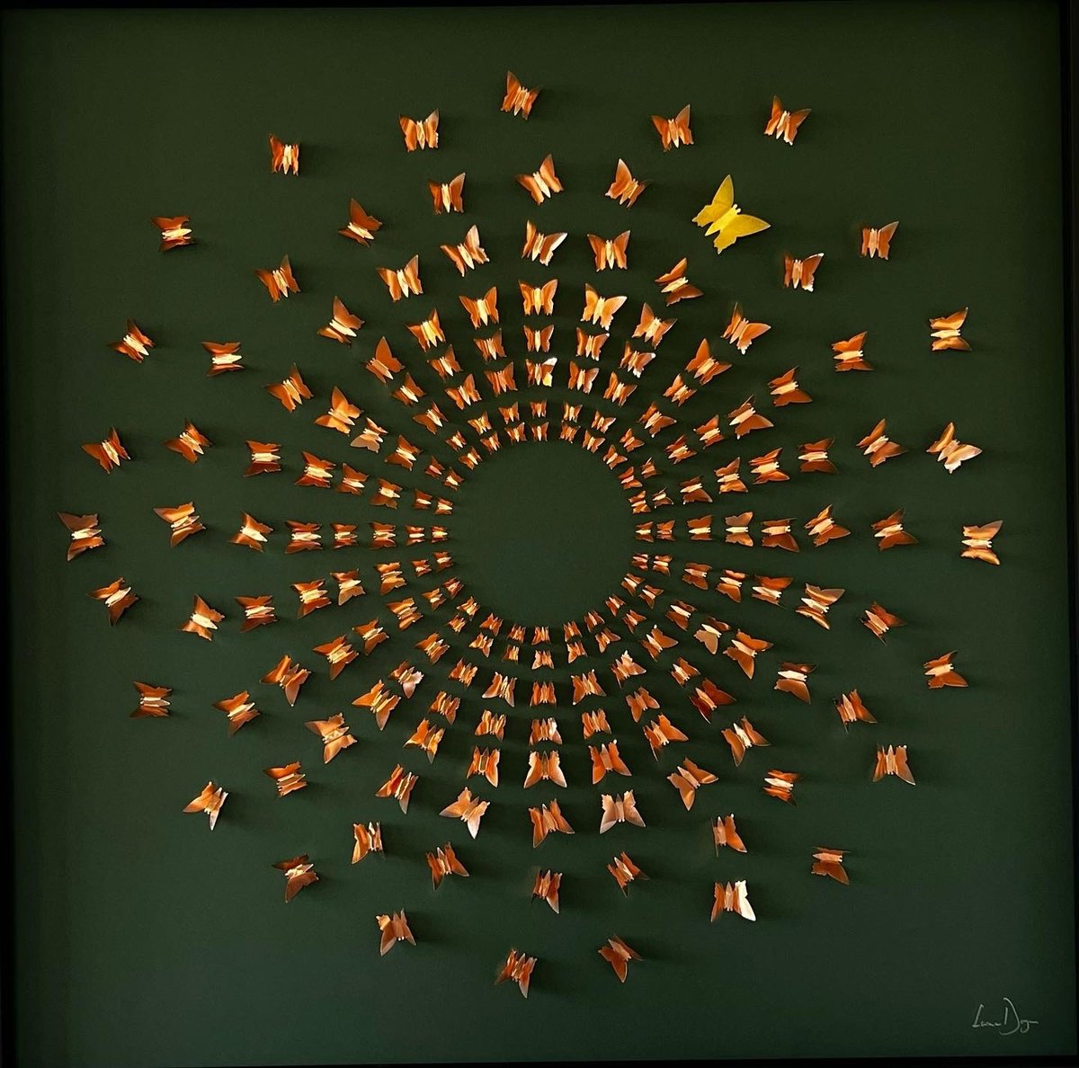 Animal Sculpture By Lorna Doyan, 34 X 34", The Sunburst In Copper, Original Artwork