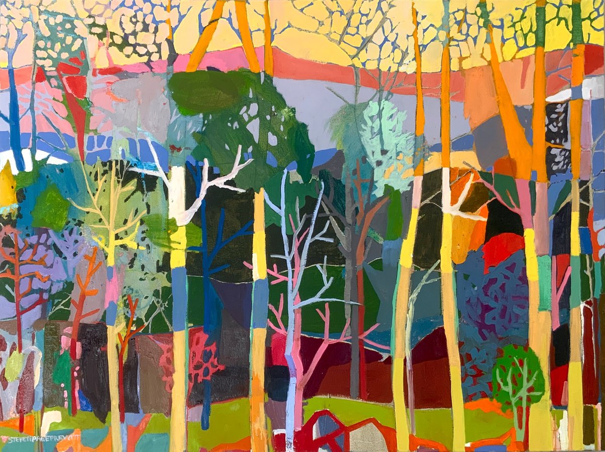 Impressionistic Abstract Oil Painting By Steven Page Prewitt, 40 X 30", The Weather We