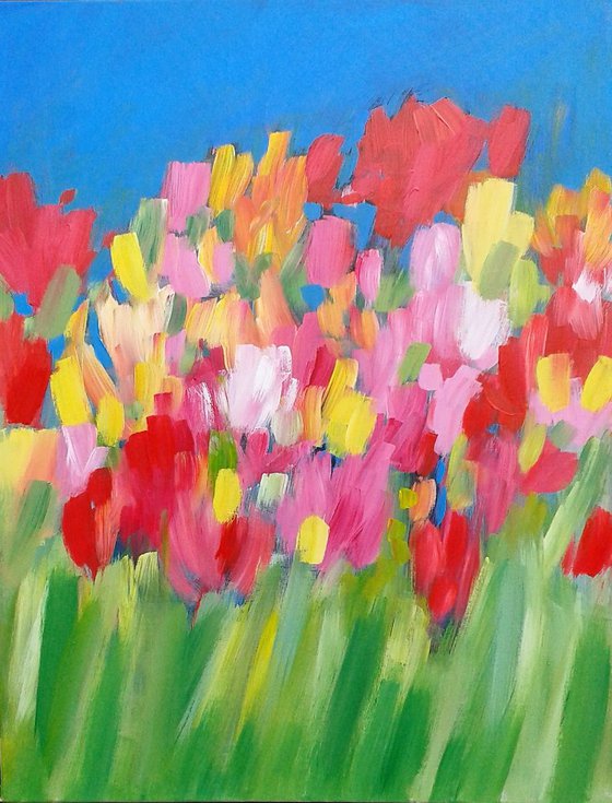 The Height of Summer - A Large Floral Abstract