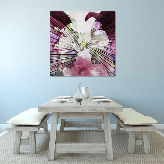 In Blossom ***contemporary digital collage on aluminium board***