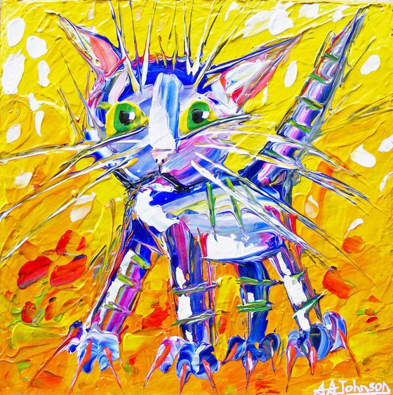 Kitten Painting - "Precocious"