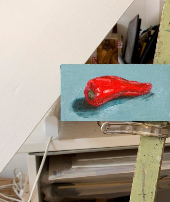 gift for food lovers: modern still life of red peppers