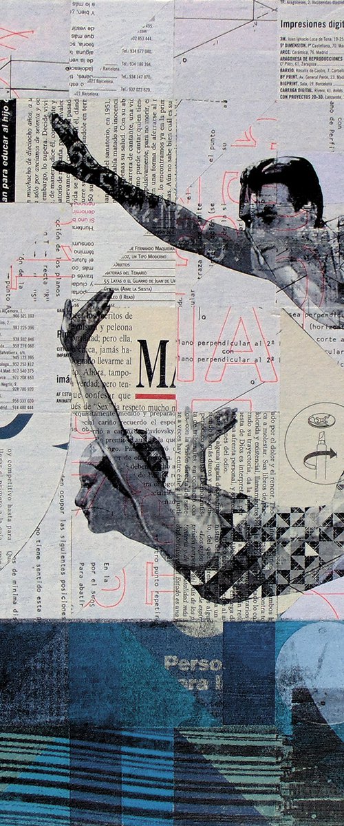 Collage_18_40x40 cm_Blue sea by Manel Villalonga