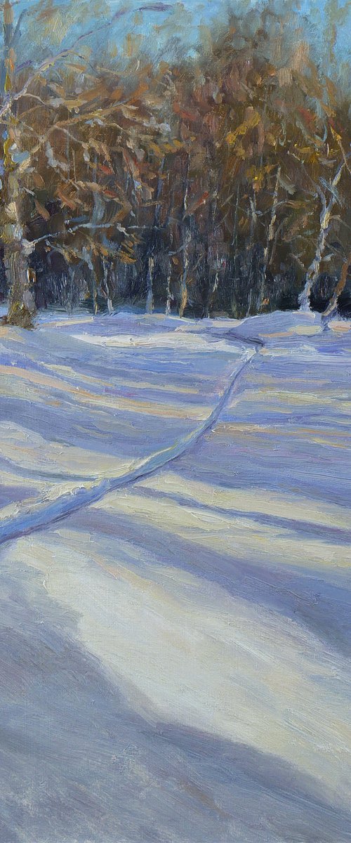 Sunny Winter Landscape - winter painting by Nikolay Dmitriev