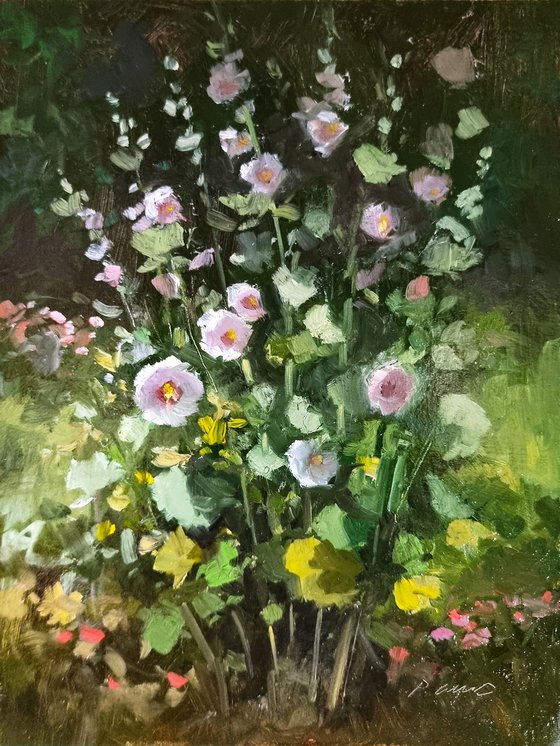 Hollyhocks