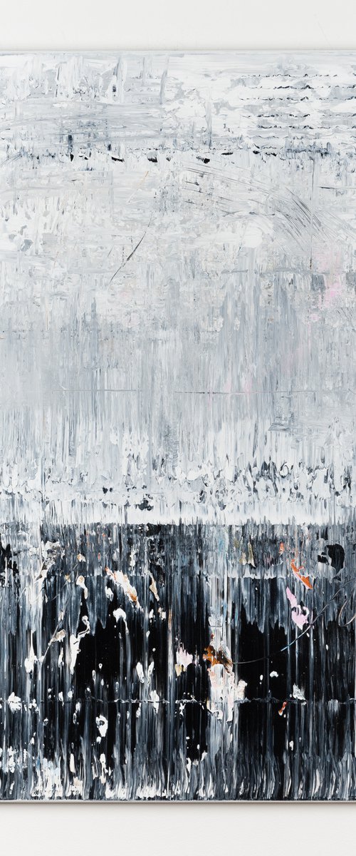 Black&White Abstract painting BH411 by Radek Smach