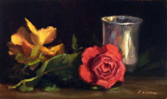 Roses and Silver Goblet