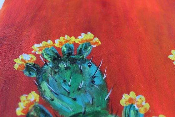 You are amazing- Cactus painting- acrylic painting on paper