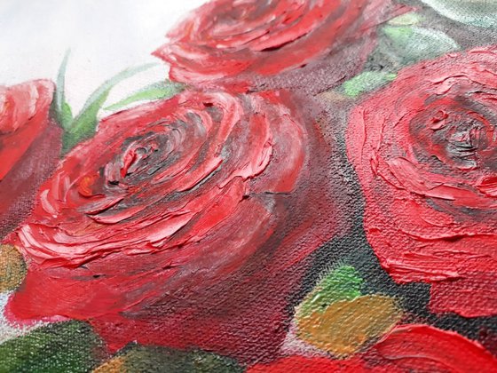 Summer red roses