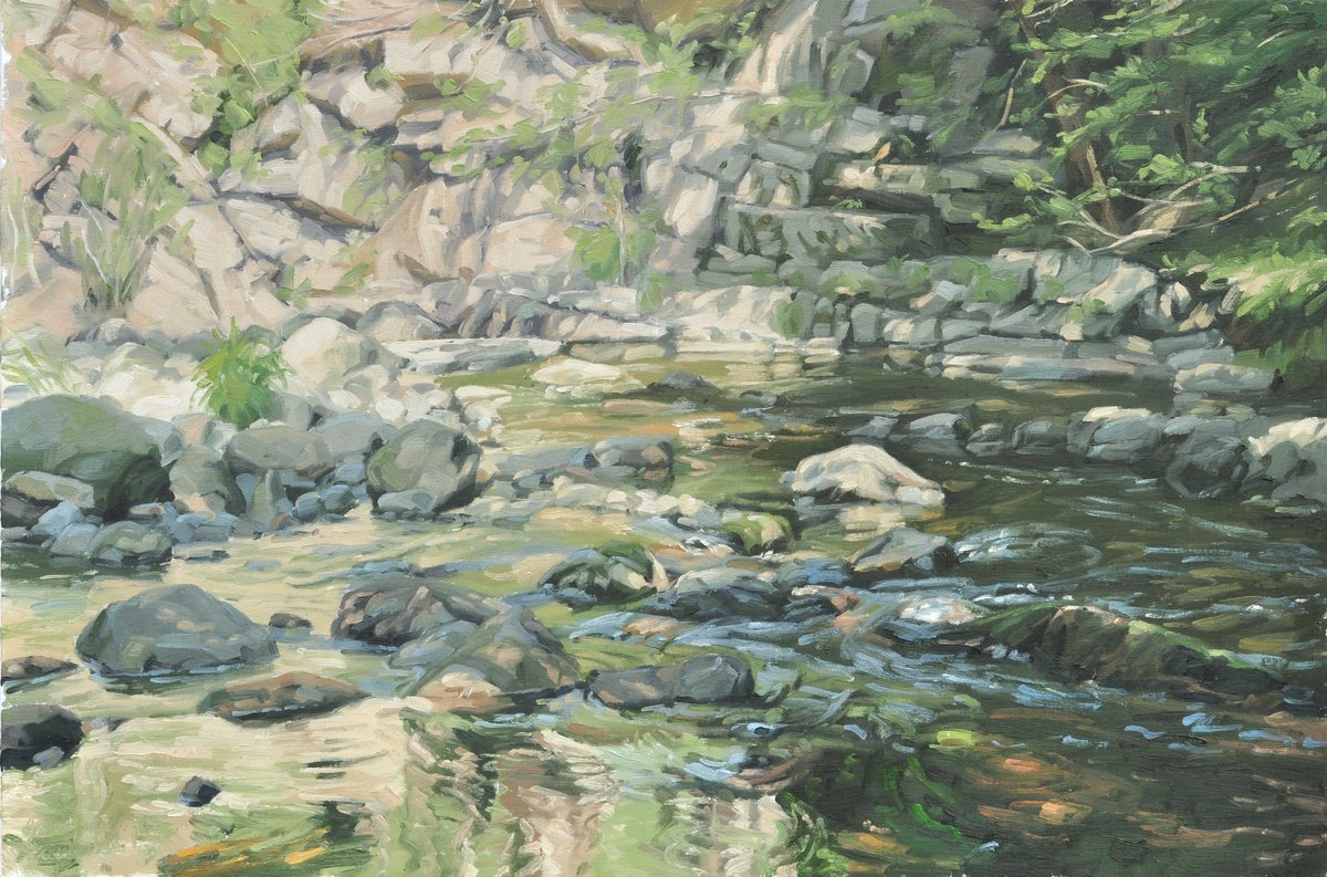 Rocks in the river by ANNE BAUDEQUIN