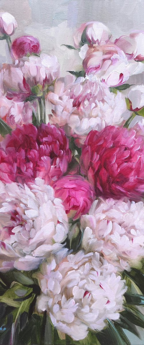 Peony Flowers by Nataly Derevyanko