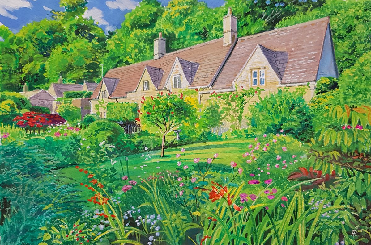 Gardens at Bibury by Adam R Tucker