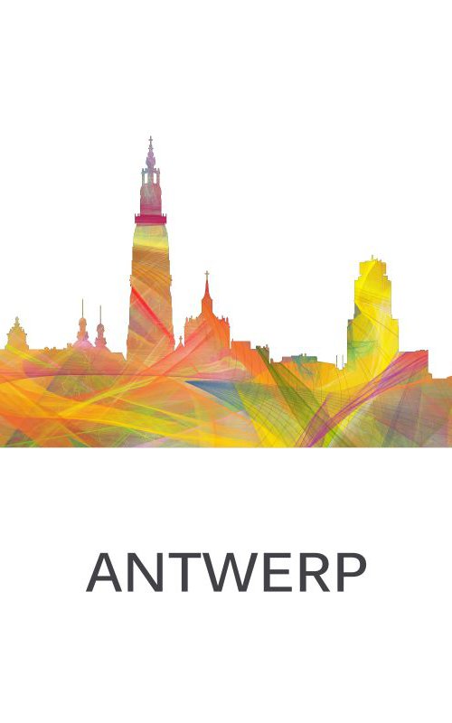 Antwerp, Belgium Skyline WB1 by Marlene Watson