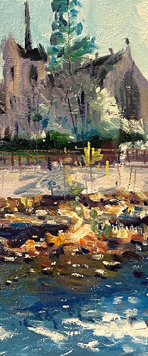 Church by the River by Paul Cheng
