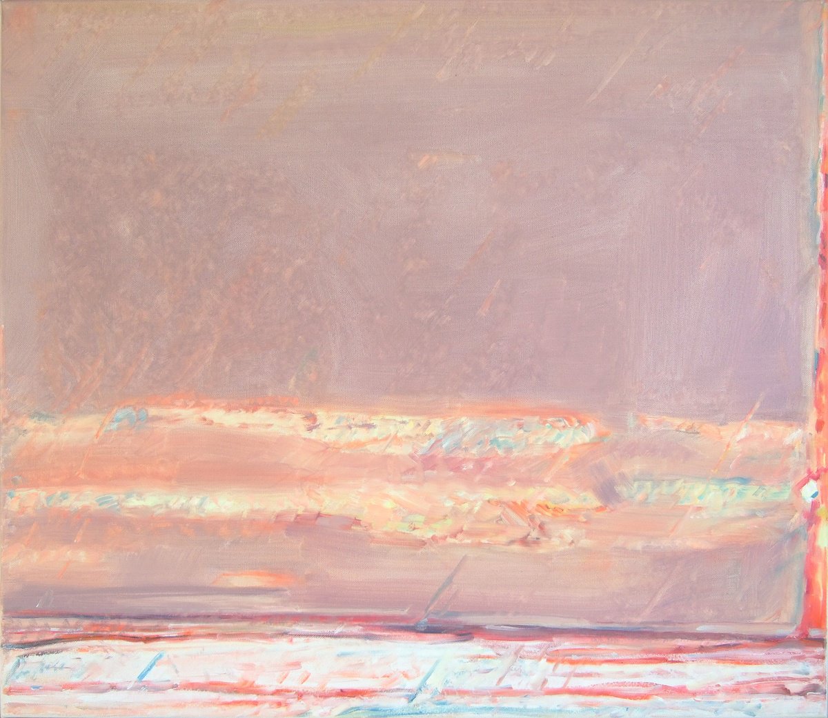 Organic Landscape Oil Painting By Sebastian Rudko, 28 X 24", Storm, Original Artwork