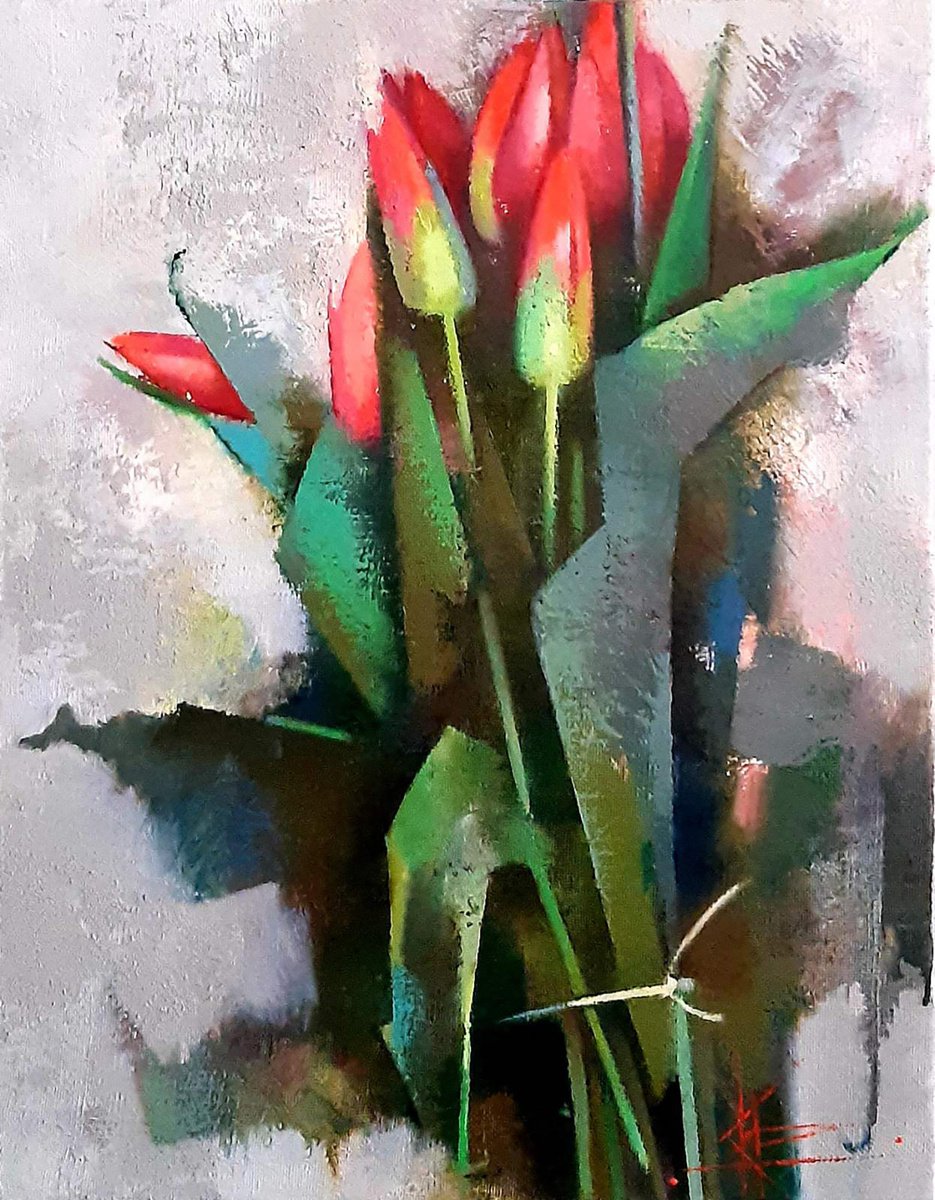 Just tulips by Oksana Kornienko